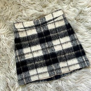 Kate Spade wool blend plaid mini skirt